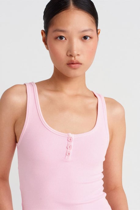 Geripptes Baumwollmischung-Crop-Top - Image 4
