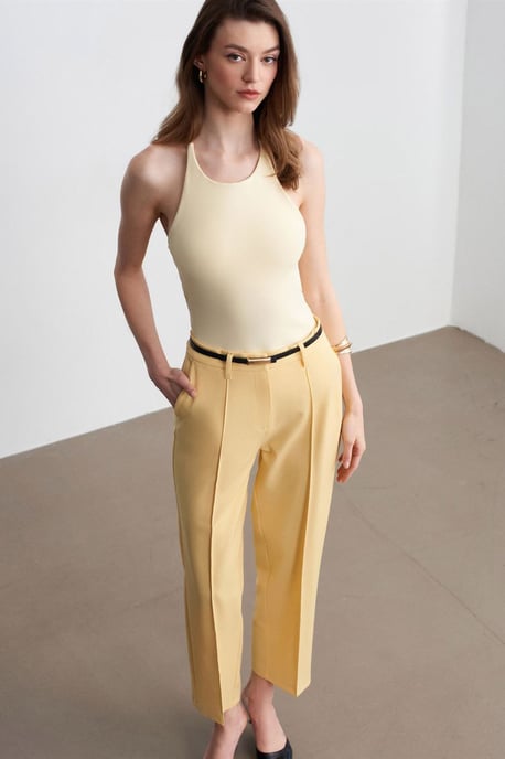 Schlanke Passform Halterneck Jersey Bluse - Image 5