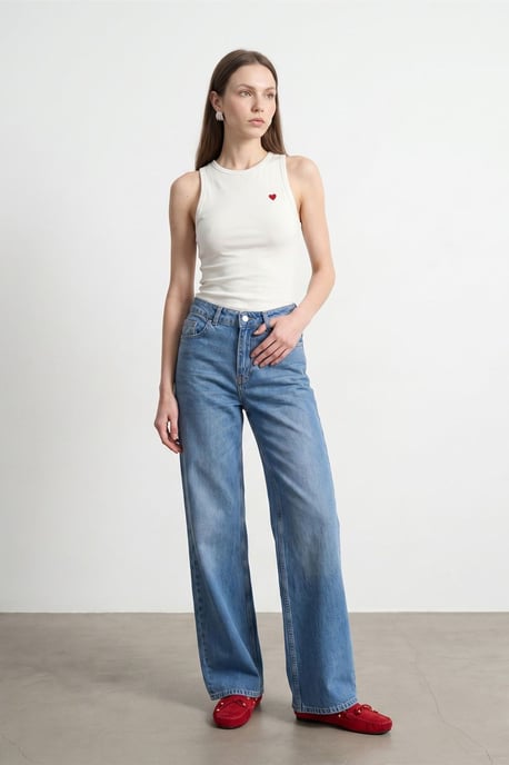 Bestickte ärmellose Slim-Fit-Jerseybluse - Image 4