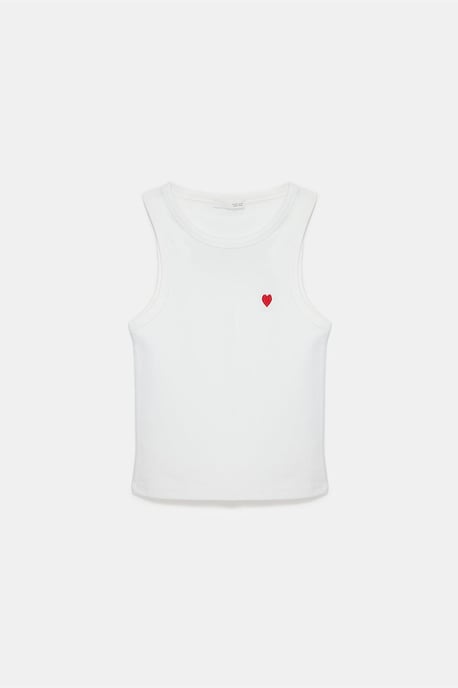 Bestickte ärmellose Slim-Fit-Jerseybluse - Image 5