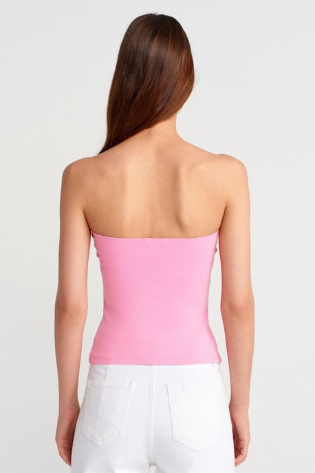 Trägerlose Slim-Fit-Jersey-Bluse - Image 2