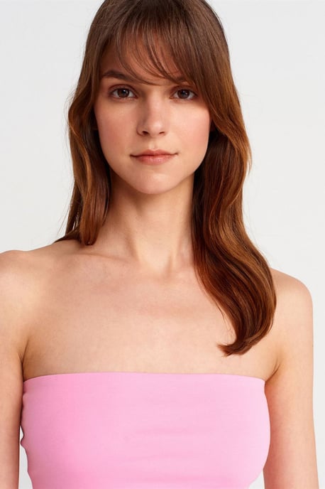 Trägerlose Slim-Fit-Jersey-Bluse - Image 3
