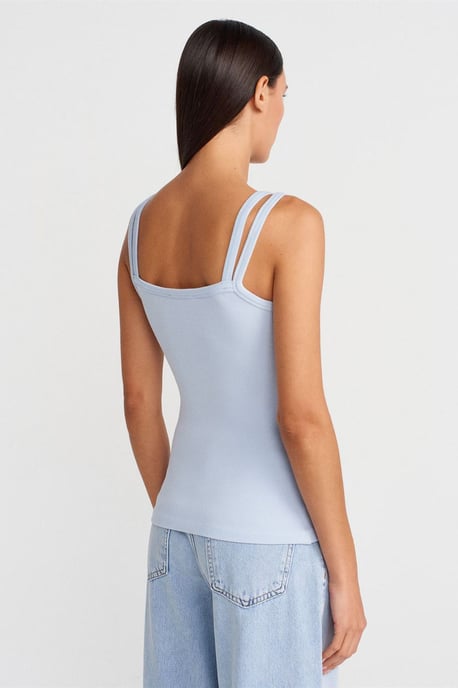 Rippenshirt ohne Ärmel mit quadratischem Ausschnitt - Image 2