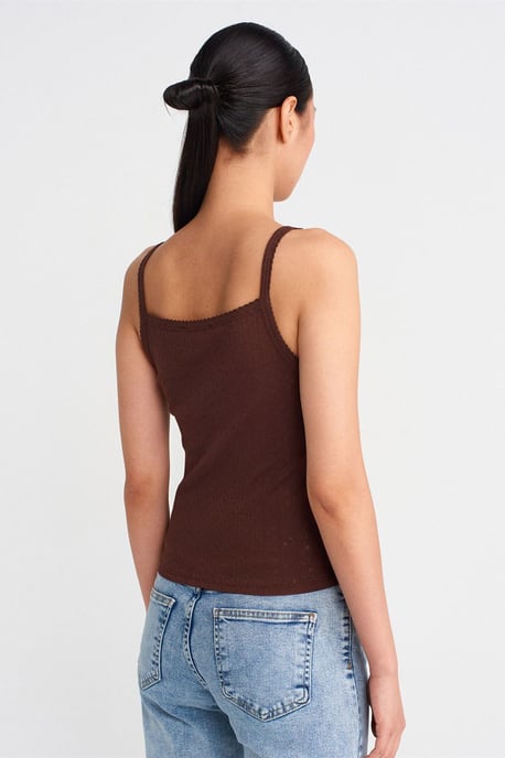 Strukturierte Baumwoll-Modal-Cami-Bluse - Image 2