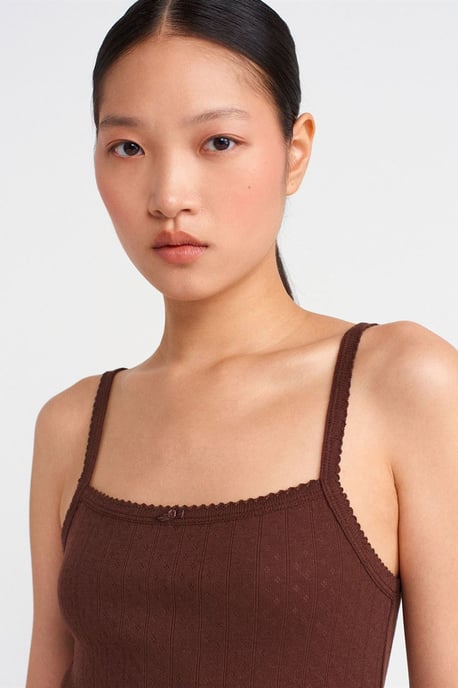 Strukturierte Baumwoll-Modal-Cami-Bluse - Image 3