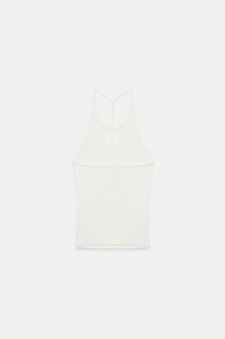 Schlanke Passform Halterneck Jersey Bluse - Image 6