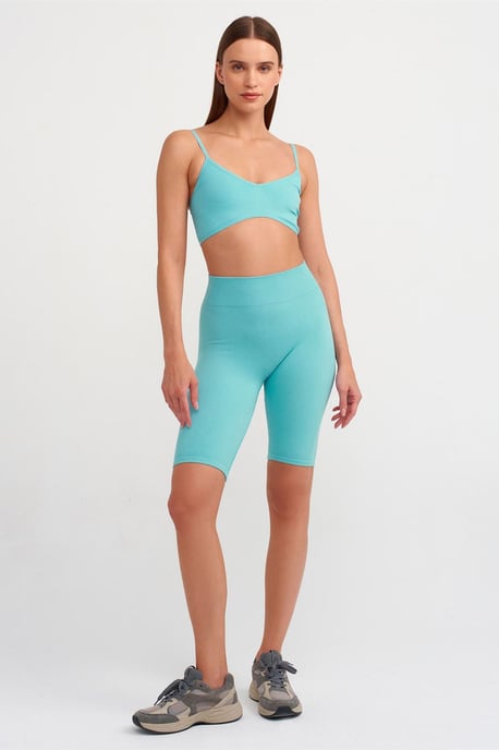 Geripptes V-Ausschnitt Crop Bralet Top - Image 4