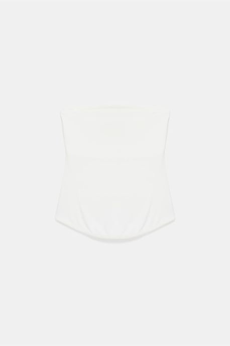 Damen Trägerloses Crop Bandeau Top - Image 5