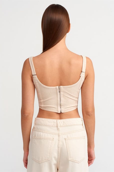 Tailliertes Crop-Corsagen-Top mit quadratischem Ausschnitt - Image 2