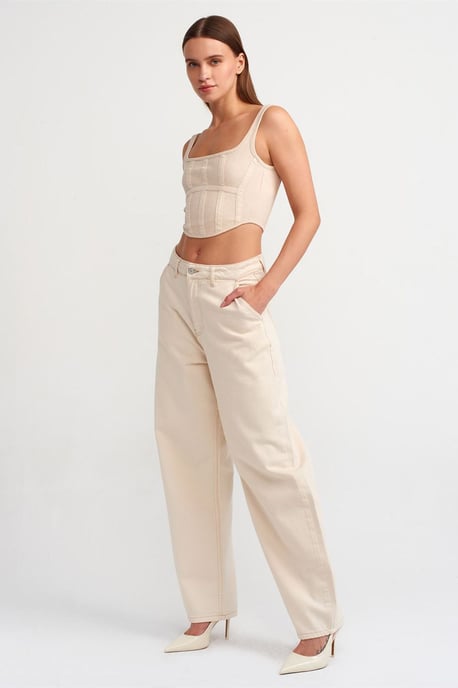 Tailliertes Crop-Corsagen-Top mit quadratischem Ausschnitt - Image 3