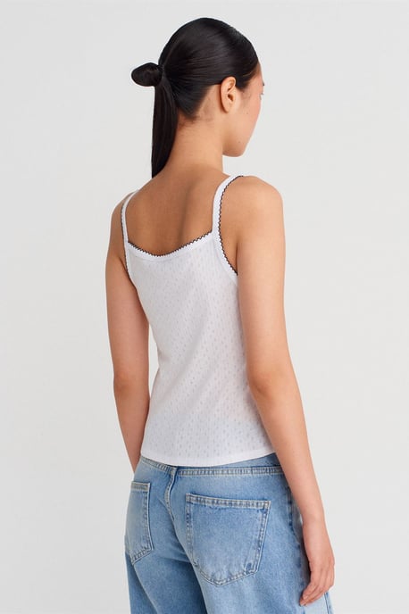 Strukturierte Baumwoll-Modal-Cami-Bluse - Image 2