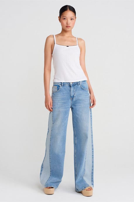 Strukturierte Baumwoll-Modal-Cami-Bluse - Image 3