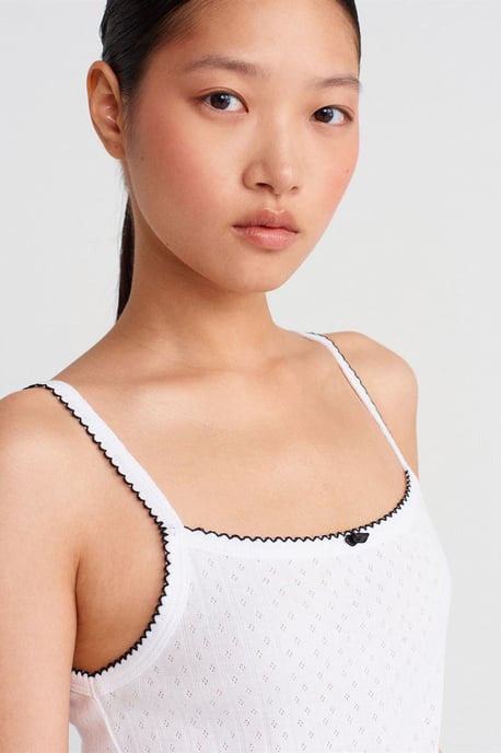 Strukturierte Baumwoll-Modal-Cami-Bluse - Image 4