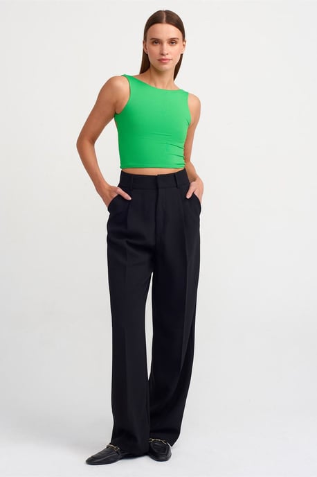 Ärmellose Damen-Cut-Out-Crop-Bluse - Image 3