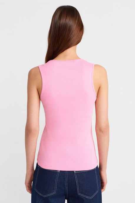 Baumwoll-V-Ausschnitt ärmellose Cami-Bluse - Image 2