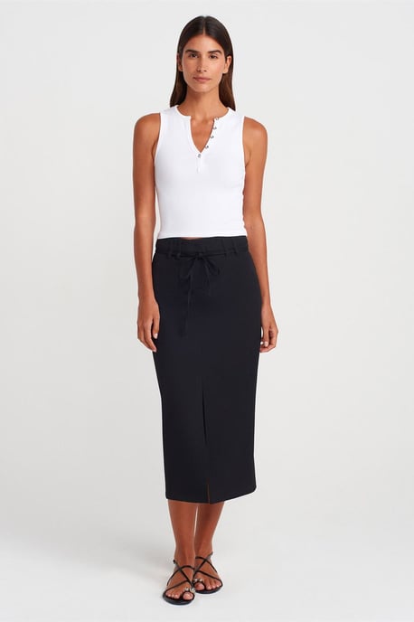 Damen Rippstrick Baumwollmischung Cropped Top - Image 4