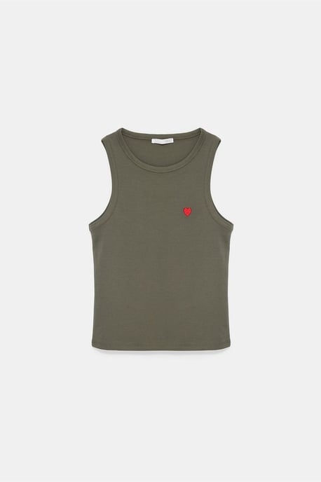 Bestickte ärmellose Slim-Fit Jersey-Bluse - Image 5