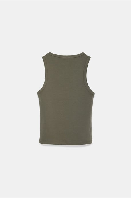 Bestickte ärmellose Slim-Fit Jersey-Bluse - Image 6