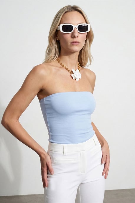 Damen Strapless Crop Bandeau-Top - Image 1