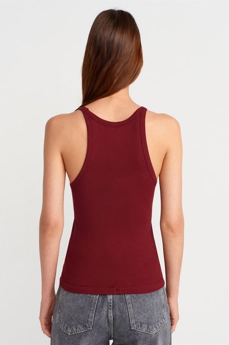 Rippstrick-Baumwoll-Ärmellose Cami-Bluse - Image 2