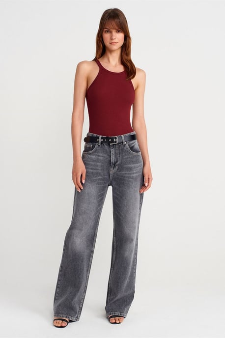 Rippstrick-Baumwoll-Ärmellose Cami-Bluse - Image 4