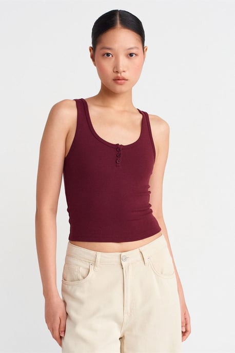 Schlanke Passform Crop Cami Bluse - Image 1