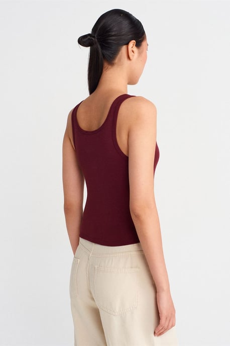 Schlanke Passform Crop Cami Bluse - Image 2