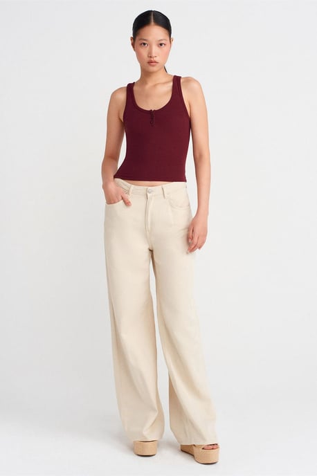 Schlanke Passform Crop Cami Bluse - Image 4