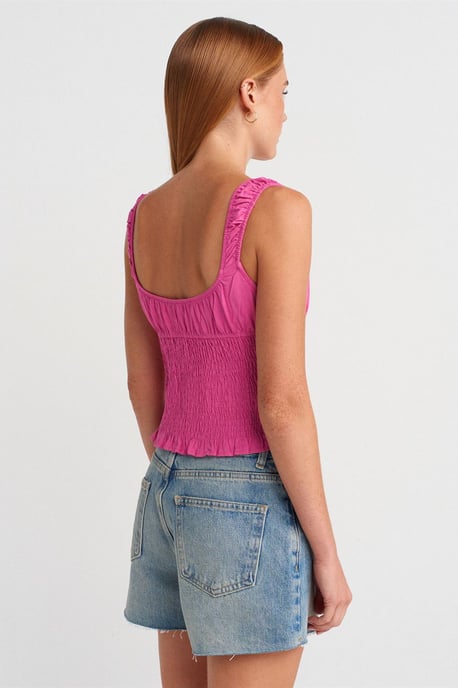 Taillierte ärmellose Bluse mit Krawattenvorderseite - Image 2