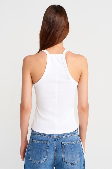 Schmale Passform Rippstrick Cami-Bluse - Image 2
