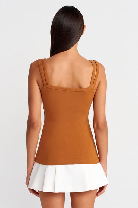 Rippenshirt ohne Ärmel mit quadratischem Ausschnitt - Image 2