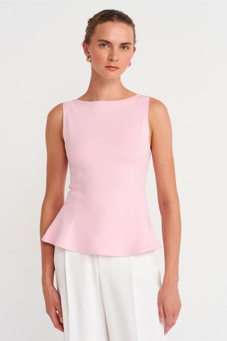 Taillierte ärmellose Peplum-Bluse - Image 1