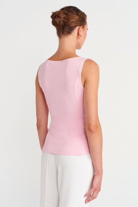 Taillierte ärmellose Peplum-Bluse - Image 2