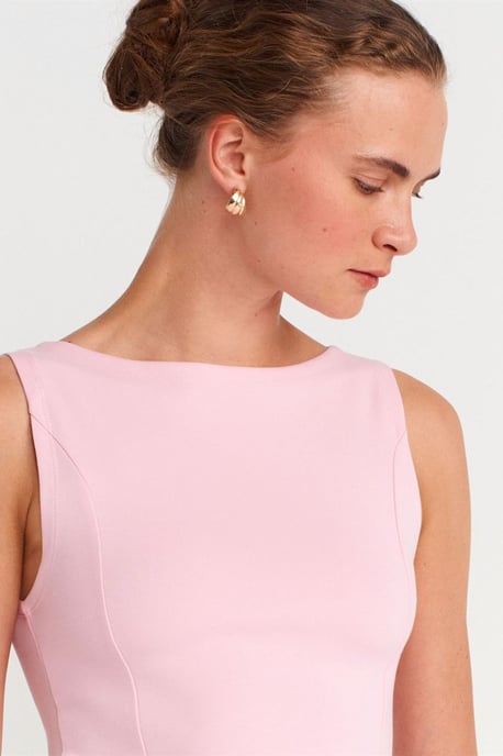 Taillierte ärmellose Peplum-Bluse - Image 3
