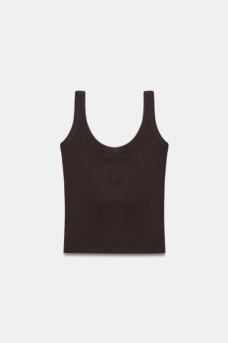 Rippstrick-Crop-Cami-Bluse - Image 5