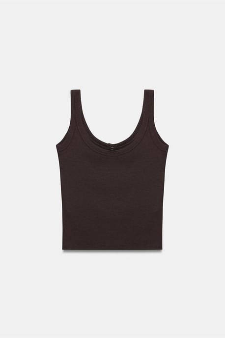 Rippstrick-Crop-Cami-Bluse - Image 6