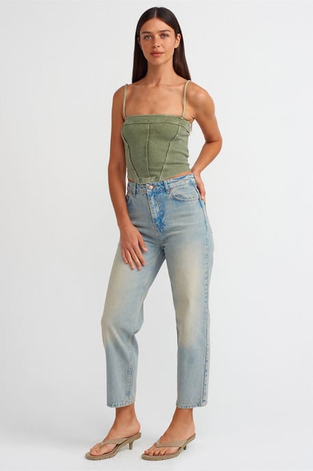 Geripptes quadratisches Crop-Top - Image 3
