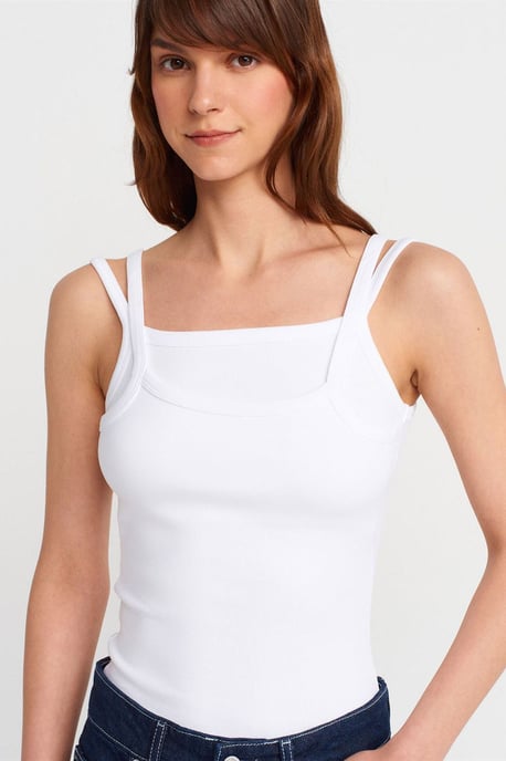 Rippenshirt ohne Ärmel mit Quadrat-Ausschnitt - Image 3