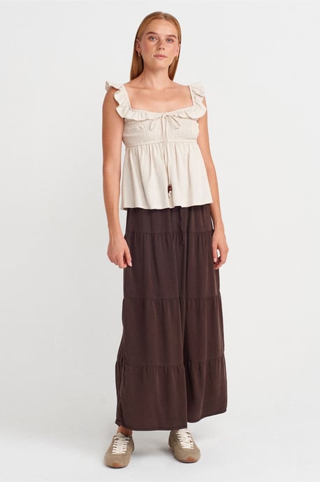 Ärmellose Bluse mit Quadrat-Ausschnitt und Schleifen-Front - Image 4