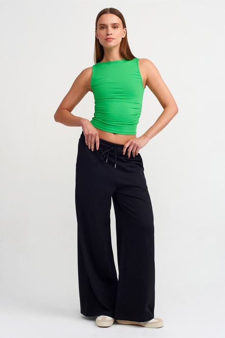 Ärmellose Crop-Bluse mit Bootsausschnitt - Image 3