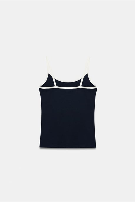 Farbblock Ripp-Ärmellose Bluse - Image 6