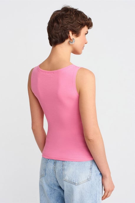 Ärmellose Slim-Fit Boot-Hals-Bluse - Image 2