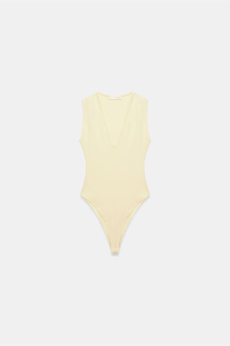 Ärmelloser Slim-Fit U-Ausschnitt Bodysuit - Image 5