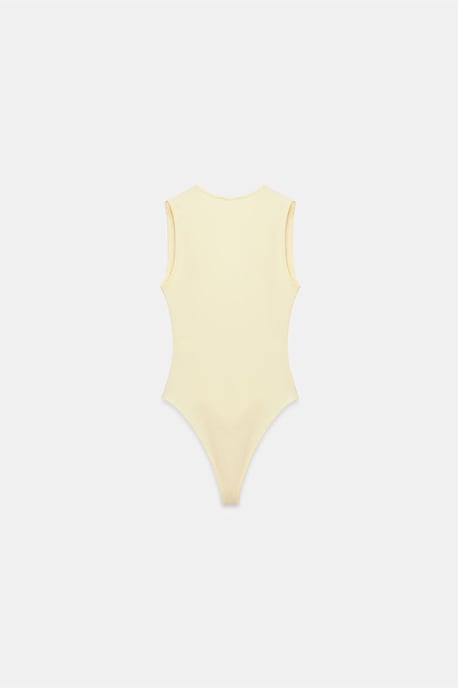 Ärmelloser Slim-Fit U-Ausschnitt Bodysuit - Image 6