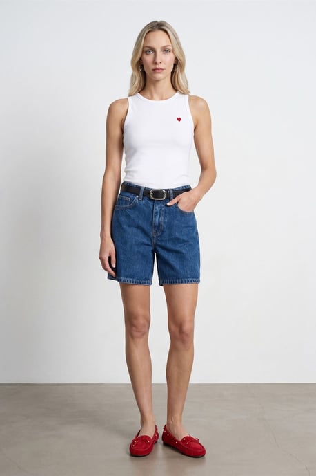 Bestickte ärmellose Slim-Fit-Jersey-Bluse - Image 5