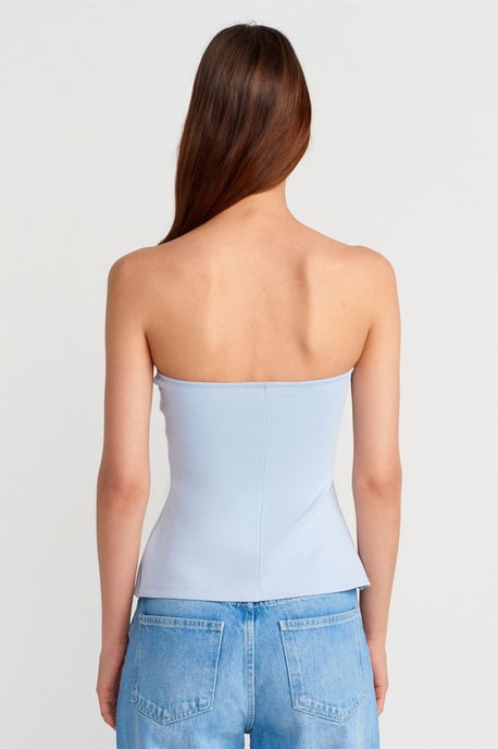 Trägerlose Slim-Fit Bandeau-Bluse - Image 2