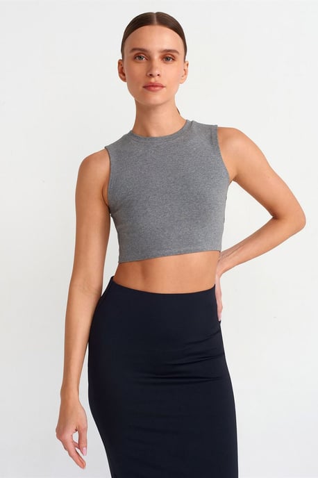 Rippstrick-Baumwoll-Crop-Top - Image 4