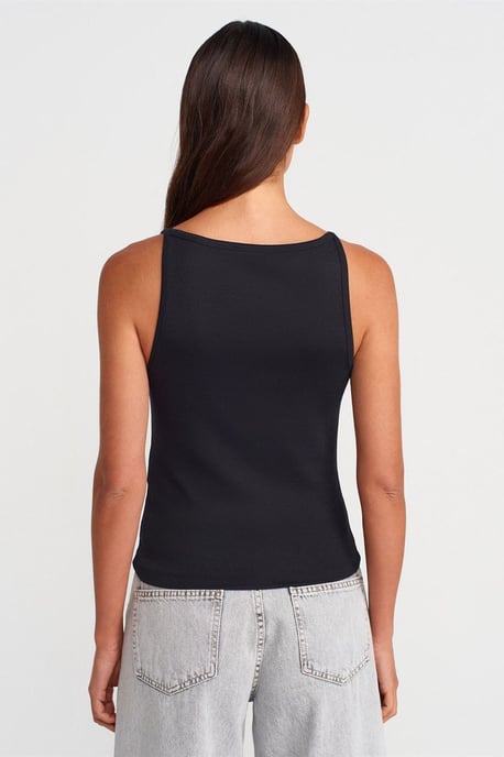 Rippstrick Halterneck Slim-Fit Bluse - Image 2