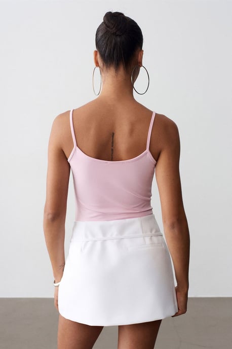 Schlanke Passform ärmellose Cami-Bluse - Image 2