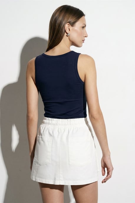 Bestickte ärmellose Slim-Fit-Jersey-Bluse - Image 2
